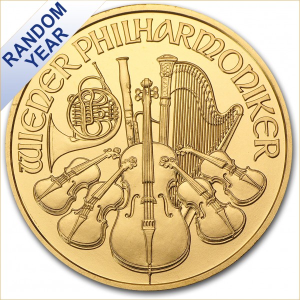 Austria 1 oz Gold Philharmonic Uncirculated (Random Year) - Image 2