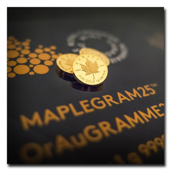 1 gram Gold Maple Leaf - Maplegram 25 (In Assay) - Image 3