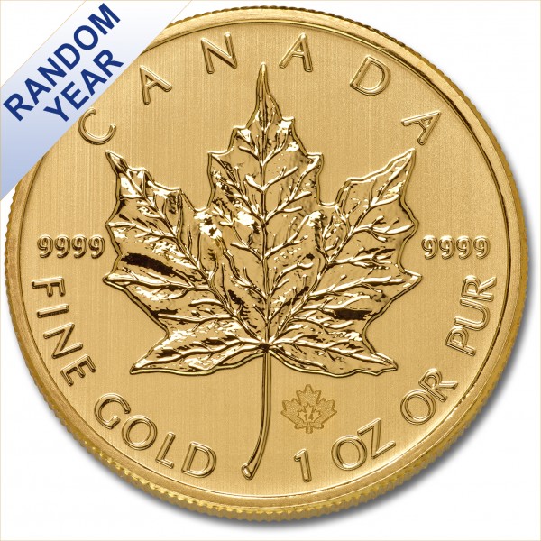 Canada 1 oz Gold Maple Leaf Uncirculated (Random Year)