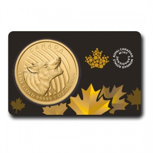 2014 Canada 1 oz Gold Howling Wolf .99999 Pure Uncirculated