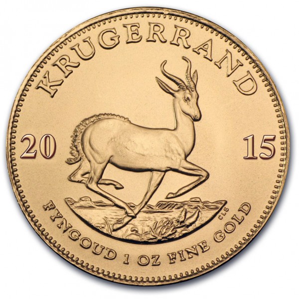 2015 South Africa 1 oz Gold Krugerrand Uncirculated