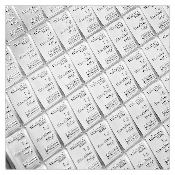 100x 1 gram Silver Bar In Assay CombiBar - Valcambi Suisse - Image 10