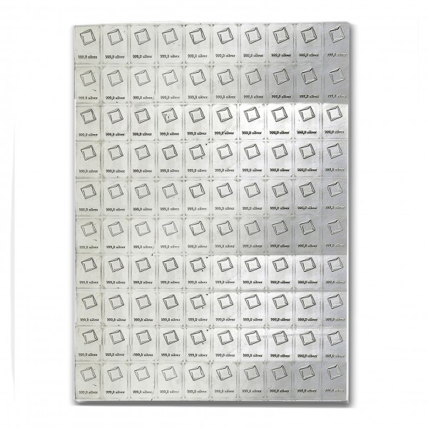 100x 1 gram Silver Bar In Assay CombiBar - Valcambi Suisse - Image 9