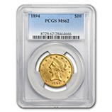 $10 Liberty Head Eagles (1838 - 1907) - PCGS Certified