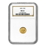 $1 Gold (Type 1, 2 and 3) (1849 - 1889) - NGC Certified