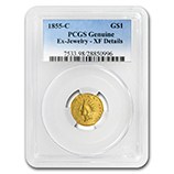 $1 Gold (Type 1, 2 and 3) (1849 - 1889) - PCGS Certified