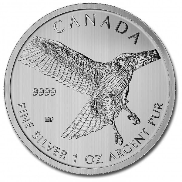 2015 Canada 1 oz Silver Birds of Prey Series - Red Tailed Hawk