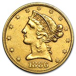 $5.00 Liberty Head Half Eagles (1839 - 1908)