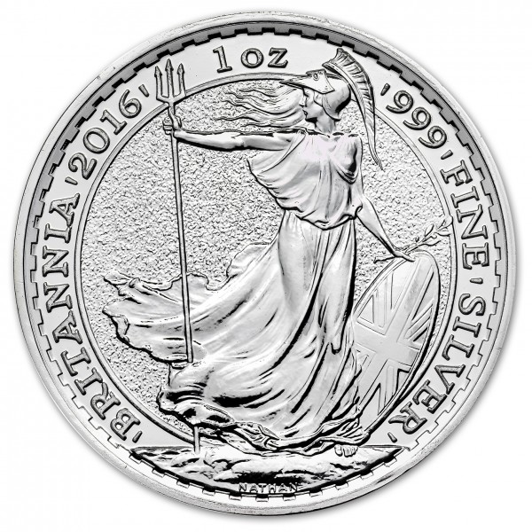 2016 Great Britain 1 oz Silver Britannia Uncirculated