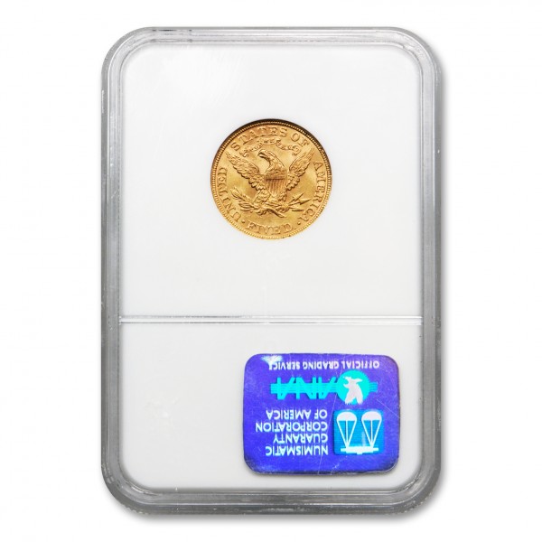 $5 Liberty Head Half Eagle MS-62 NGC (Random Year) - Image 2