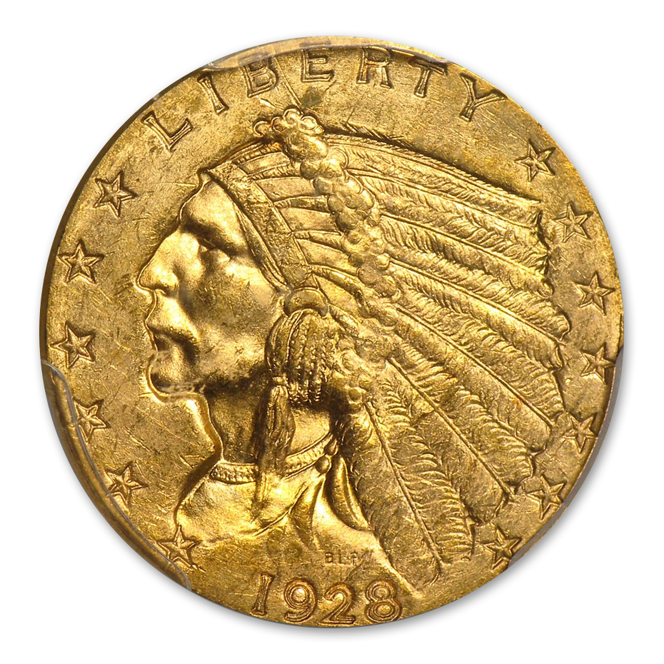 IndianHeadGoldQuarterEagleMS63PCGS_RY_Obv