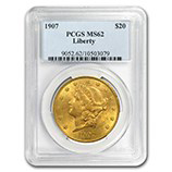 $20 Liberty Double Head Eagles (1850 - 1907) - PCGS Certified