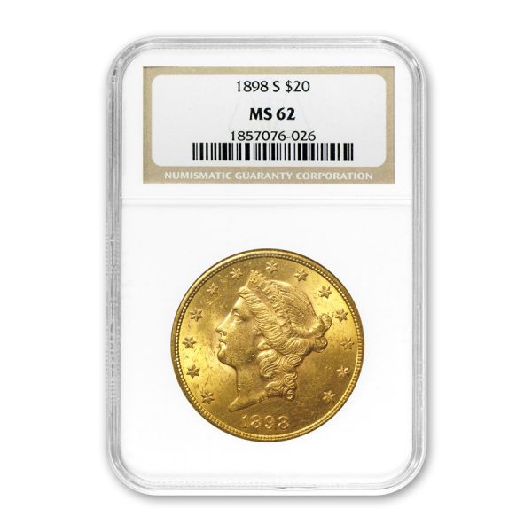 $20 Liberty Head Double Eagle MS-62 NGC (Random Year)