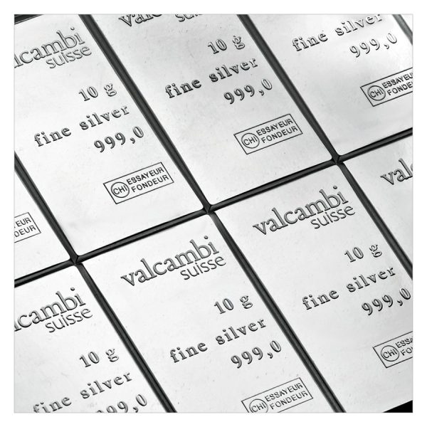 10x 10 gram Silver Bar In Assay CombiBar - Valcambi Suisse - Image 5