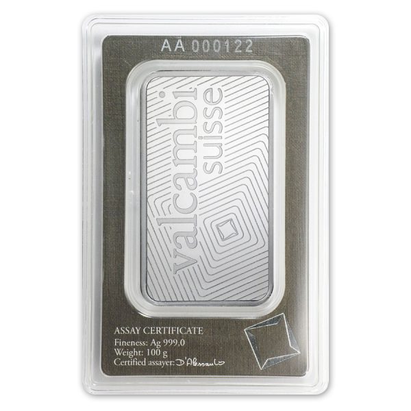 100 gram Silver Bar In Assay – Valcambi Suisse - Image 2
