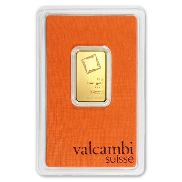 10 gram Gold Bar In Assay - Valcambi Suisse