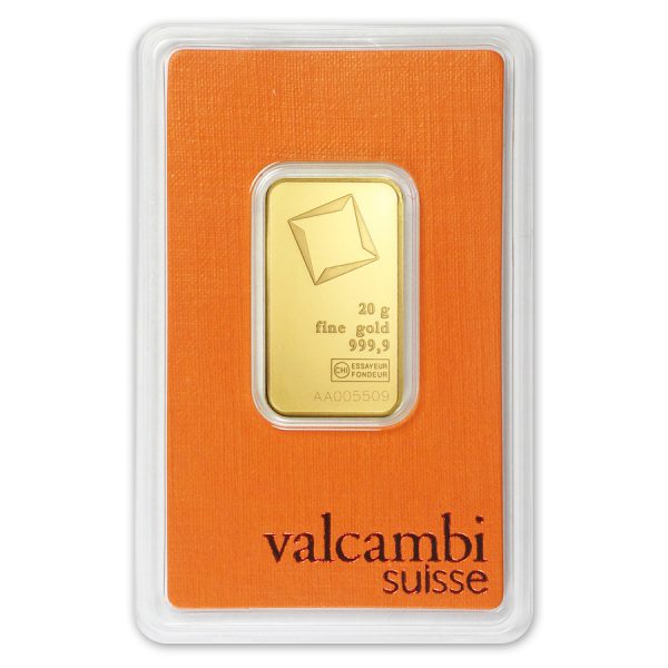 20 gram Gold Bar In Assay - Valcambi Suisse