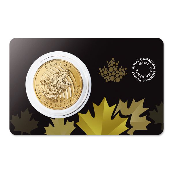 2016 Canada 1 oz Gold Roaring Grizzly Bear .99999 Pure Uncirculated - Image 3