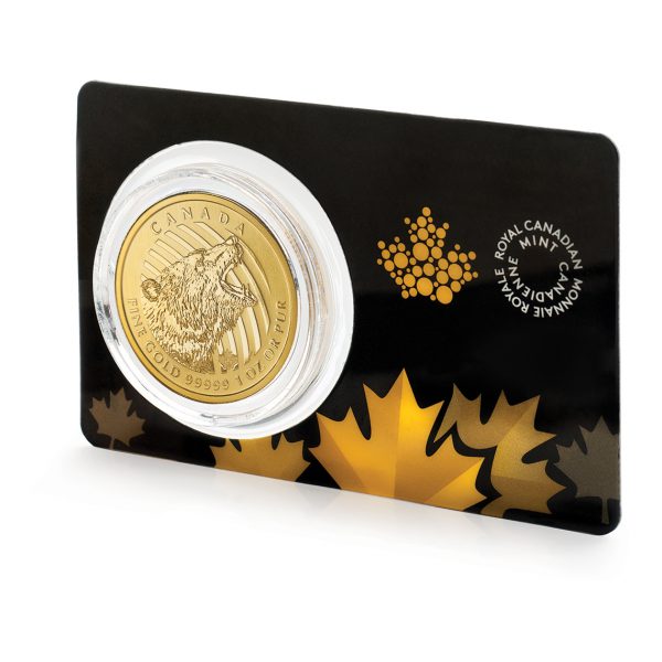 2016 Canada 1 oz Gold Roaring Grizzly Bear .99999 Pure Uncirculated