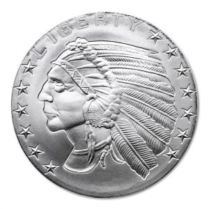 1 oz Silver Round - Incuse Indian