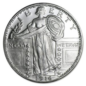 1 oz Silver Round - Standing Liberty