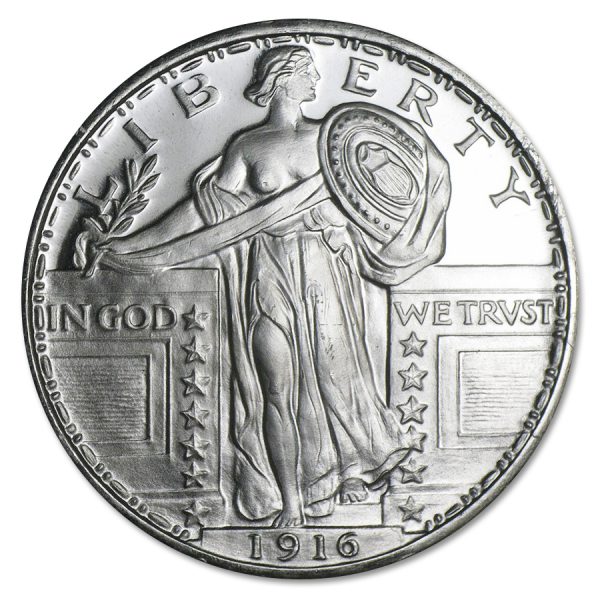 Brilliant Uncirculated Standing Liberty Design 5-1 oz .999 Silver Rounds
