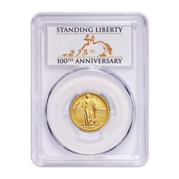 2016-W 1/4 oz Gold Standing Liberty Quarter Centennial SP-70 PCGS (FS)
