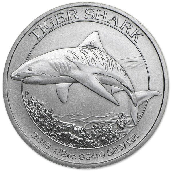 2016 Australia Silver Tiger Shark (1/2 oz) Brilliant Uncirculated