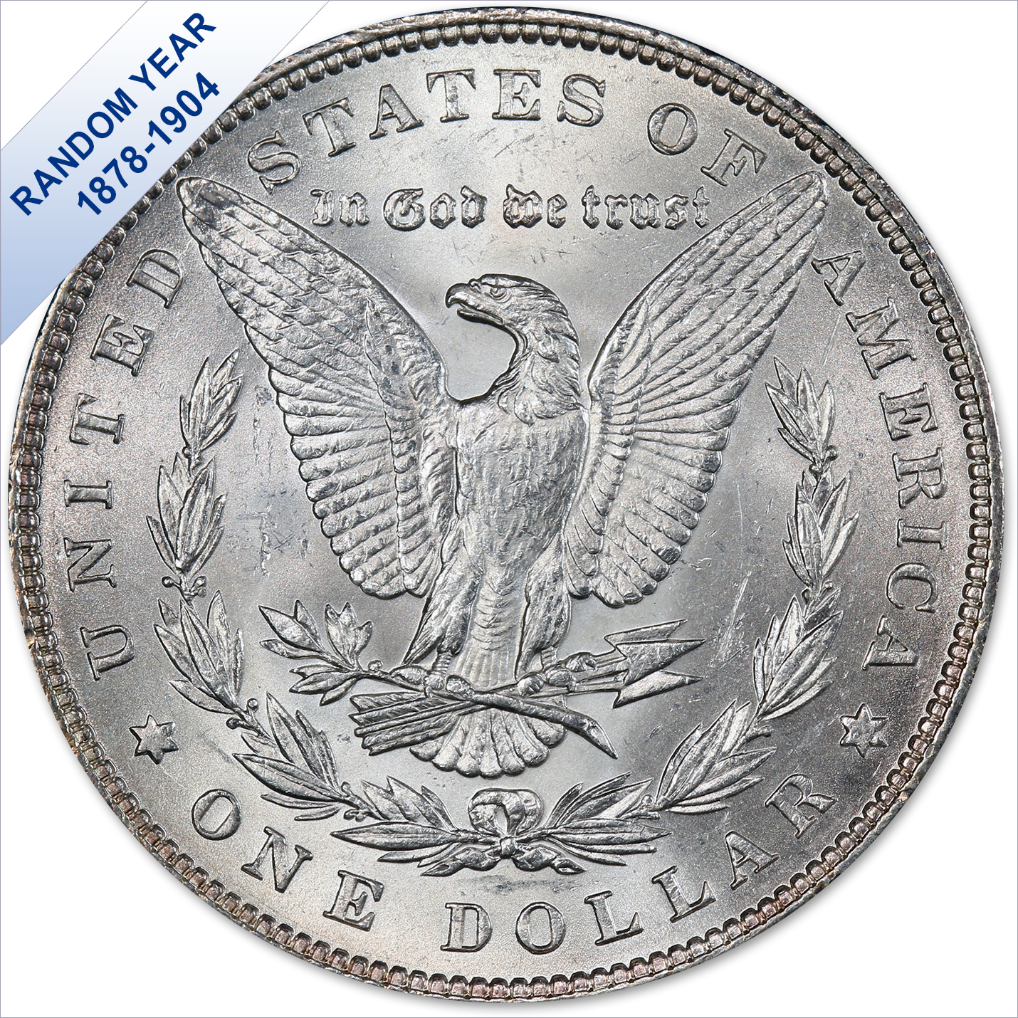 1878-1904_MorganSilverDollarAURandomYear_Rev