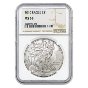 2010 1 oz American Silver Eagle MS-69 NGC