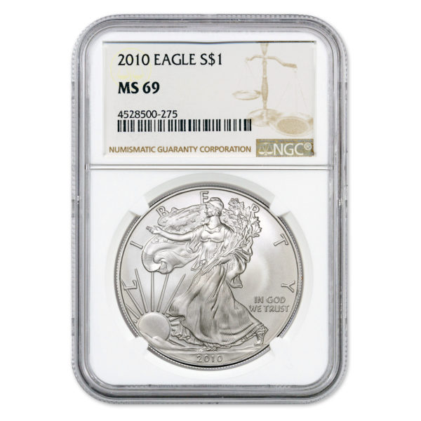 2010 1 oz American Silver Eagle MS-69 NGC