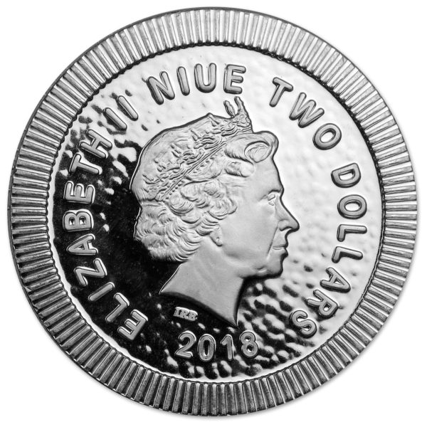 2018 Niue 1 oz Silver $2 Athenian Owl Stackable Coin - Image 2