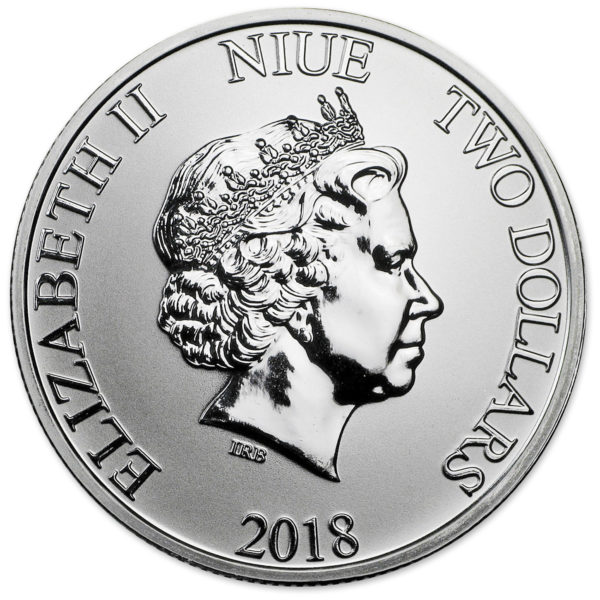 2018 Niue 1 oz Silver $2 Star Wars Stormtrooper BU - Image 2