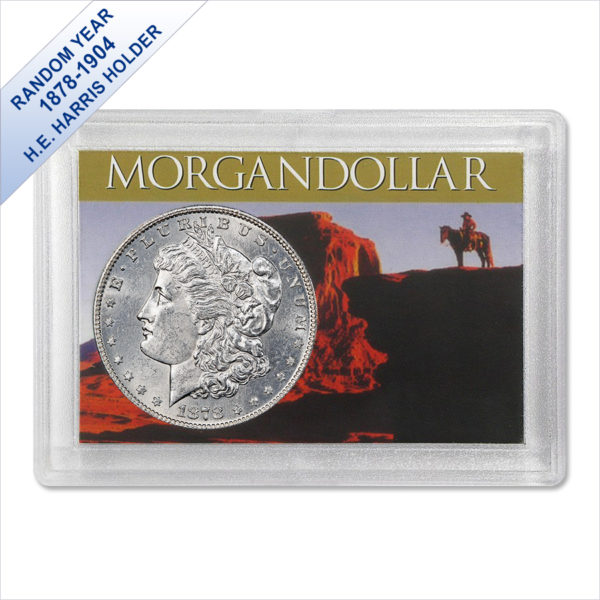 1878-1904 Morgan Silver Dollars BU (Random Year) - Harris Gift Holder