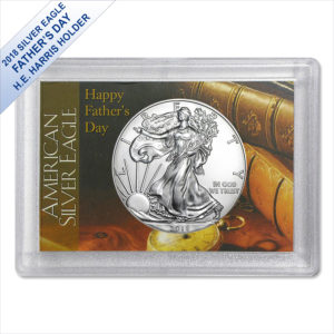 2018 1 oz American Silver Eagle BU (Happy Father's Day Harris Gift Holder)