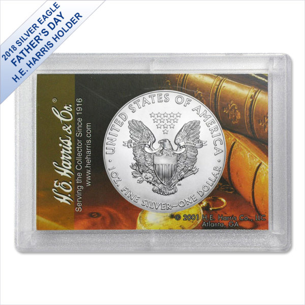 2018 1 oz American Silver Eagle BU (Happy Father's Day Harris Gift Holder) - Image 2