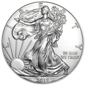 2019 1 oz American Silver Eagle BU (with Coin Flips)
