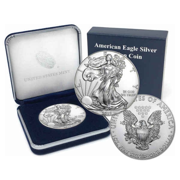 2019 1 oz American Silver Eagle BU - with US Mint Gift Box