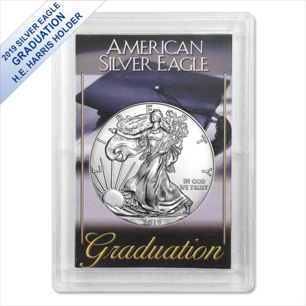 2019 1 oz American Silver Eagle BU (Graduation Harris Gift Holder)