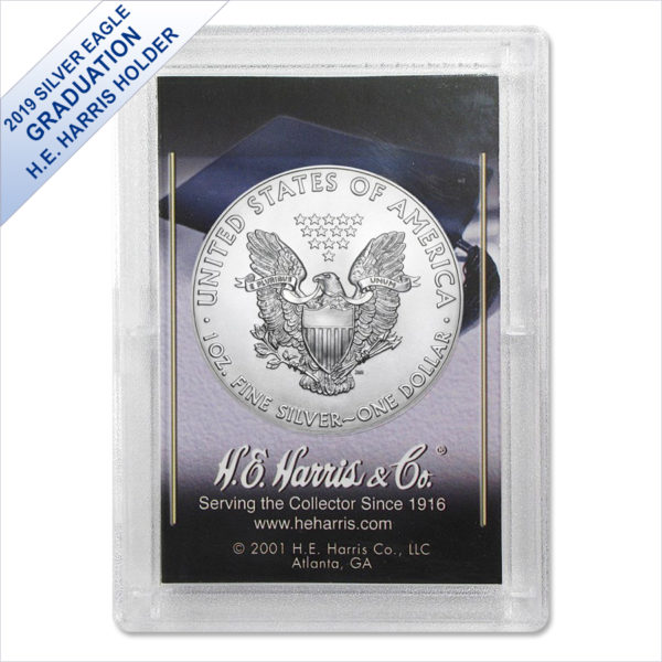 2019 1 oz American Silver Eagle BU (Graduation Harris Gift Holder) - Image 2