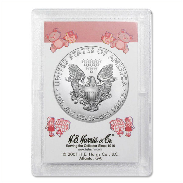 2019 1 oz American Silver Eagle BU (It's a Girl! Harris Gift Holder) - Image 2