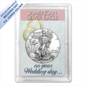 2019 1 oz American Silver Eagle BU (Wedding Day Harris Gift Holder)