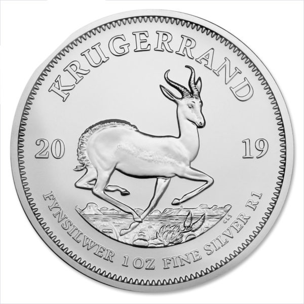 2019 South Africa 1 oz Silver Krugerrand Brilliant Uncirculated (BU)