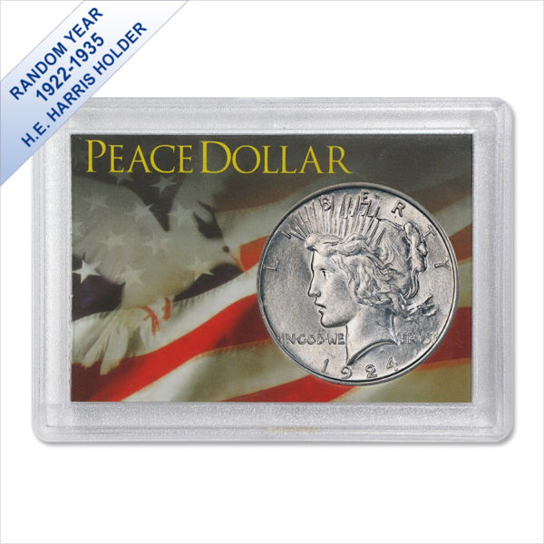 1922-1935 Peace Silver Dollars AU (Random Year) – Harris Gift Holder