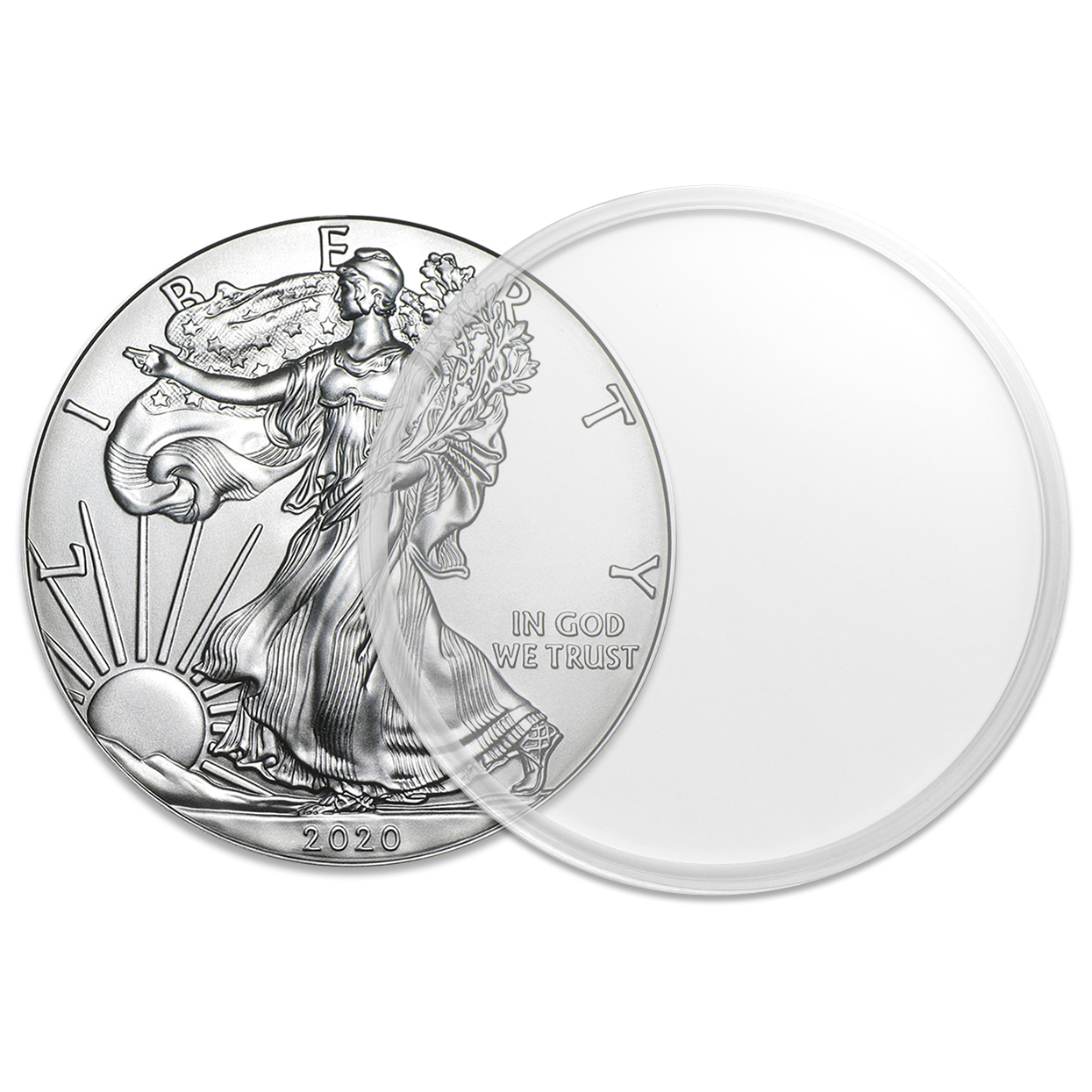 New Genuine AIR-TITE  Direct Fit Coin Protectors for 1oz US Silver Eagle Coins . 
