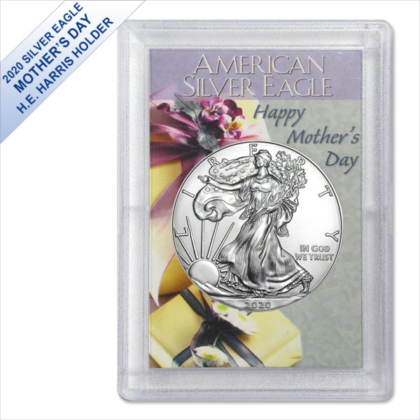 2020 1 oz American Silver Eagle BU (Happy Mother's Day Harris Gift Holder)