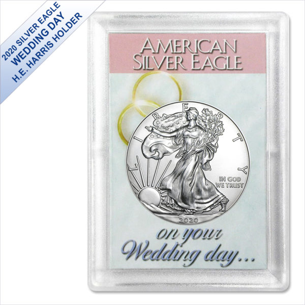 2020 1 oz American Silver Eagle BU (Wedding Day Harris Gift Holder)