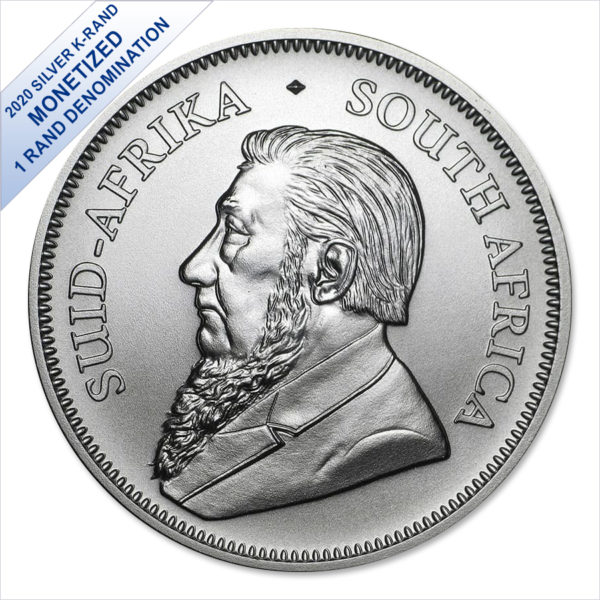 2020 South Africa 1 oz Silver Krugerrand Brilliant Uncirculated (BU) - Image 2