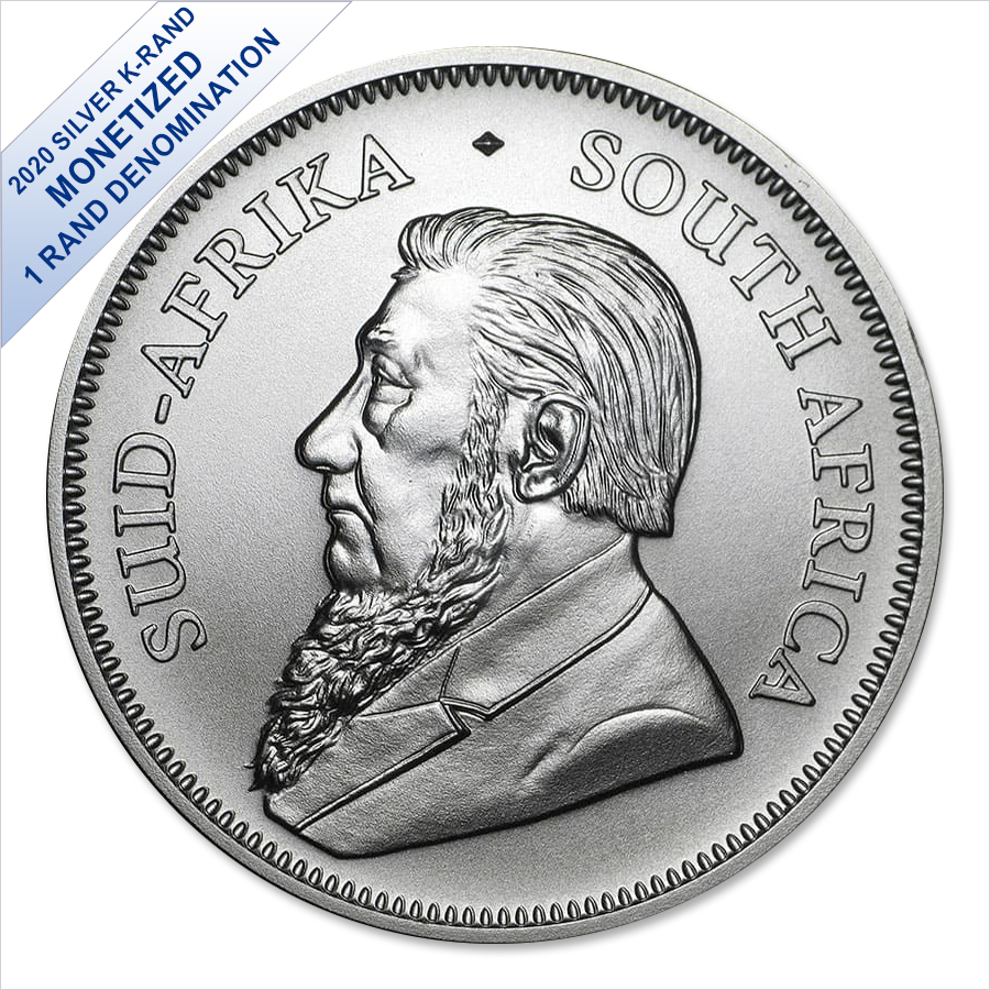 2020 South Africa 1 oz Silver Krugerrand BU 