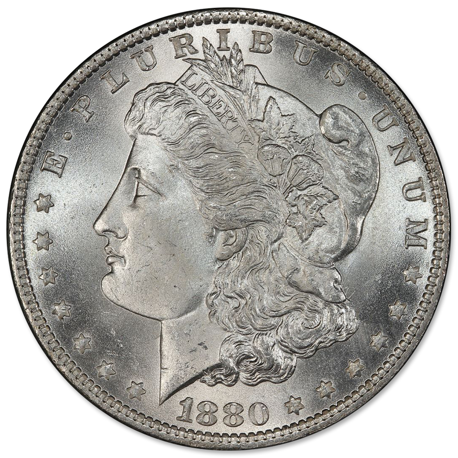 1880-OMorganSilverDollarBUObv